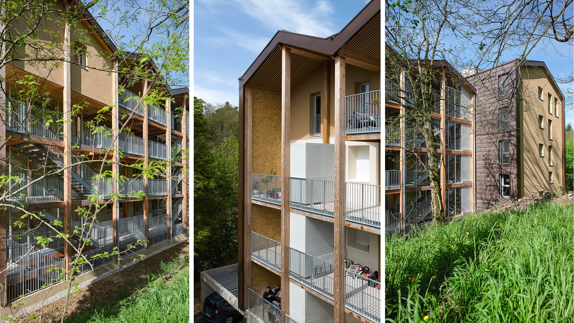 Tryptique de photos externes Feel Wood