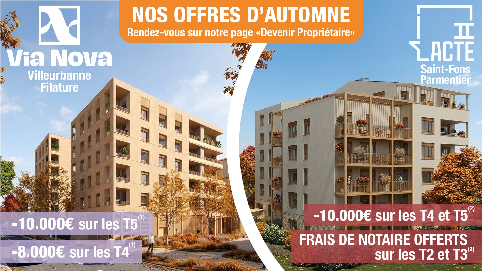 Offre d'automne - VIA NOVA et ACTE II